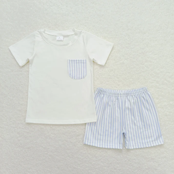 RTS NO MOQ baby boy Clothes short sleeve shorts Sets