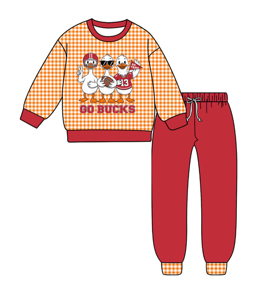 Custom moq 8 mix size milk silk summer teams baby girl clothes red long sleeve pants sets-25.9.30