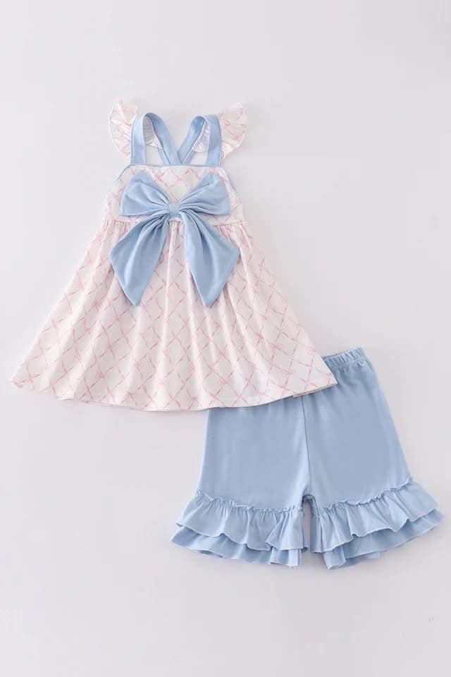 Custom moq 3 eta 7/8week moq 5 eta /4/5week baby girl and boys clothes plaid flying Sleeve briefs Shorts Set rompers dress