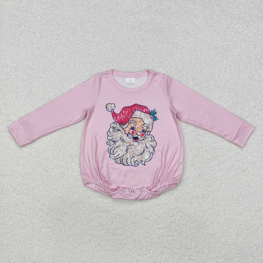 RTS NO MOQ ETA 5/7days arrived LR1819 Santa Claus pink long sleeve jumpsuit
