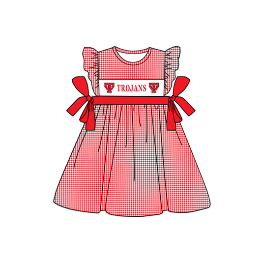 TROJANS   Summer girl red plaid skirt