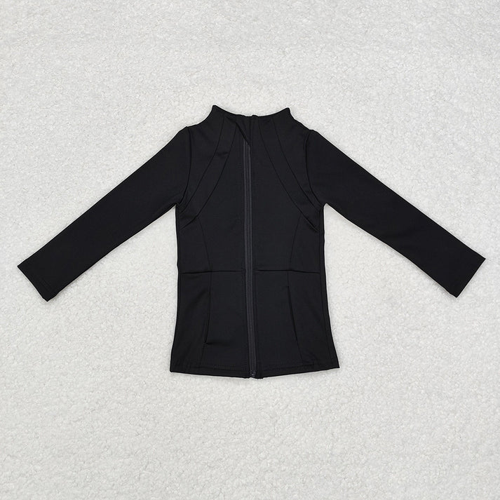RTS NO MOQ Pure black yoga wear series mixed suit: short skirt suit & long sleeve suit & suspender dress