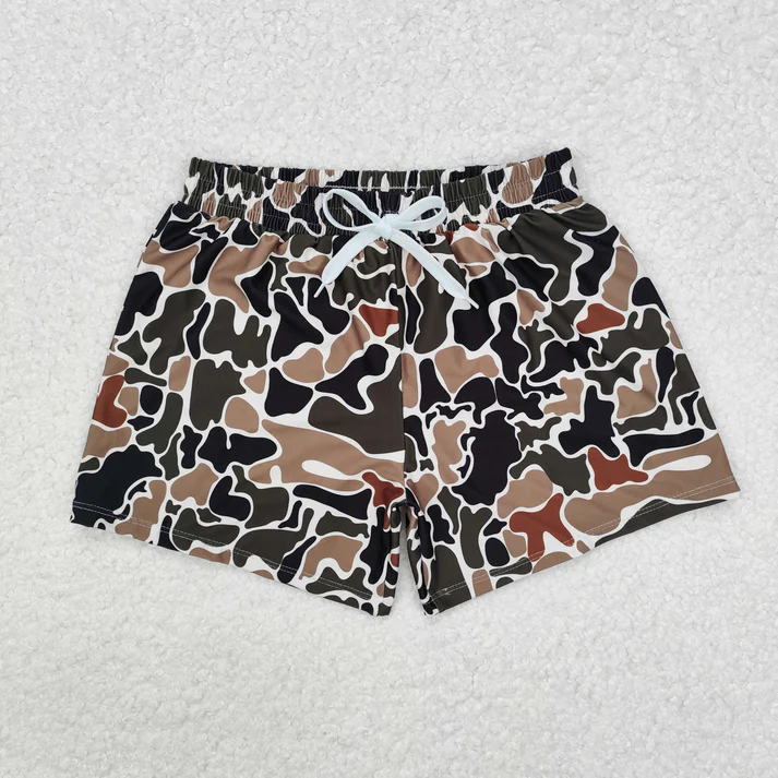 RTS NO MOQ baby boy clothes camouflage summer swim trunks