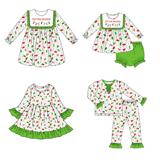 Custom moq 5 each style eta 6-7weeks baby girl clothes THIS IS SEASON long sleeve pants sets and briefs sets and dress 1 and dress 2 -25.7.19