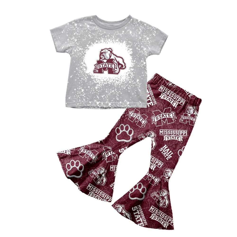 Custom moq 5 mix size milk silk eta 6-8weeks summer team gray baby girls clothes team short sleeve pants sets-25.7.15