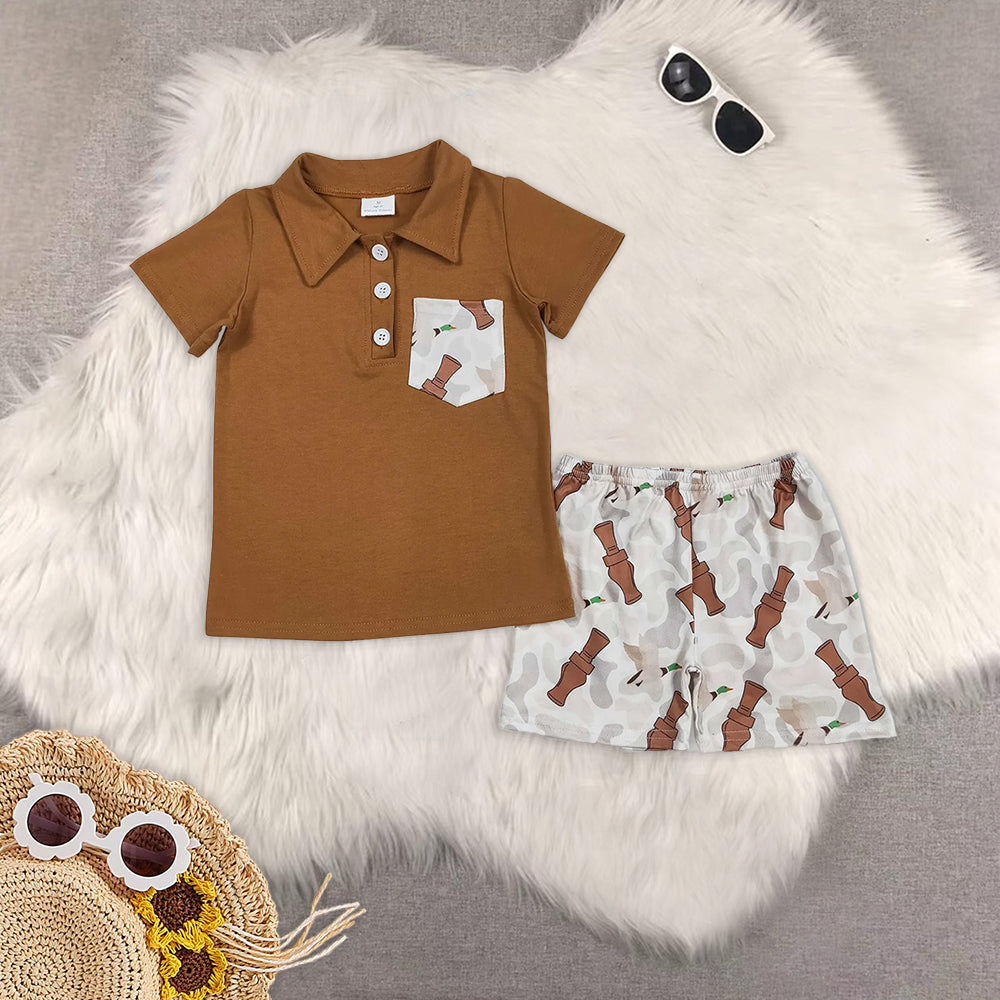 RTS NO MOQ Sibling baby girl clothes camouflage Rompers Clothes Sets
