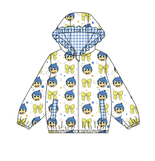 Custom moq 5 mix size milk silk summer baby girls clothes bow lace hooded long sleeve top-25.11.4