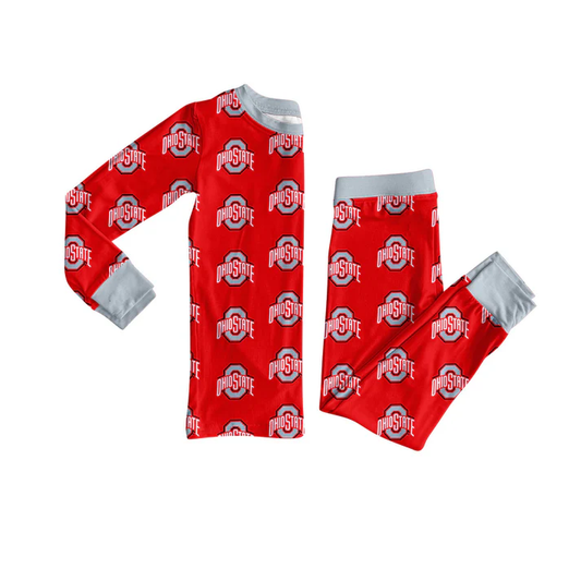 Custom moq 5 mix size milk silk summer teams baby boy clothes red long sleeve pants sets-25.8.5