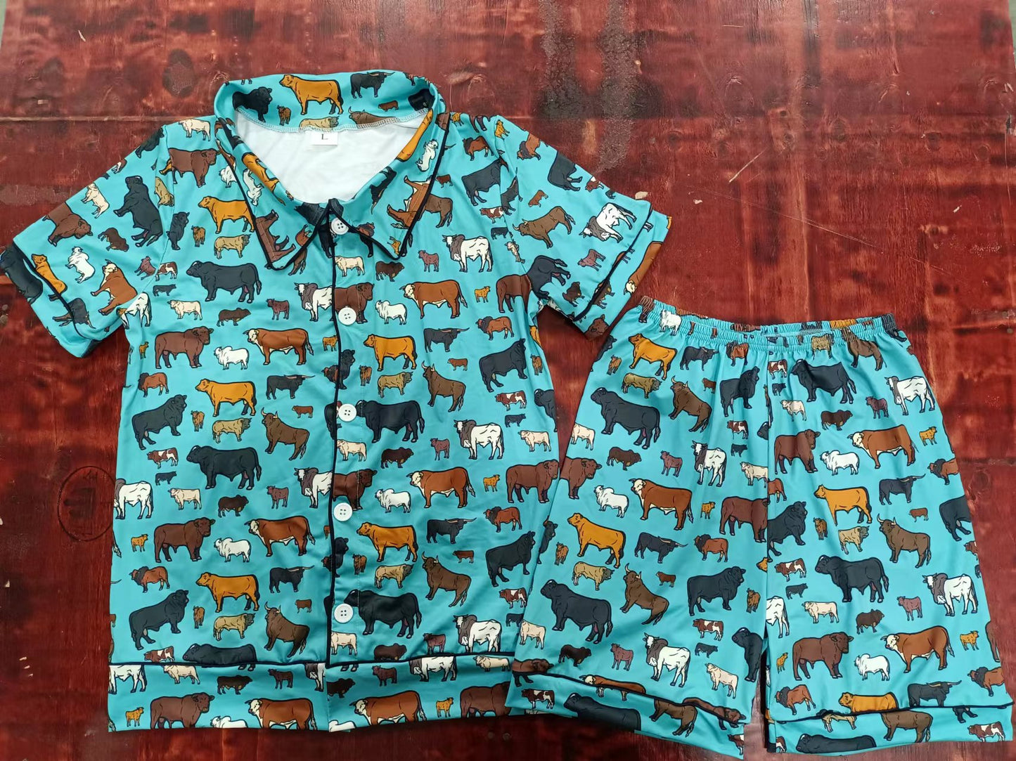 custom moq 5 eta 4-6weeks summer baby boys clothes animal short sleeve shorts set