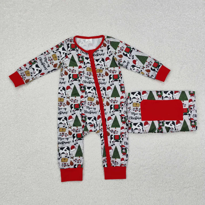 RTS NO MOQ Sibling Baby girls clothes Christmas long-sleeved trousers suit & rompers
