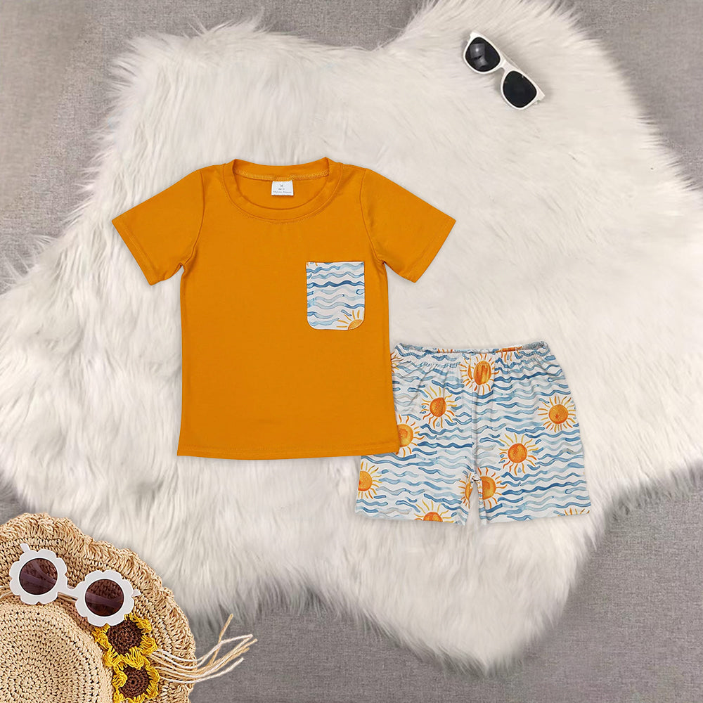 RTS NO MOQ baby boy clothes clothes short sleeve Clothes Sets dress