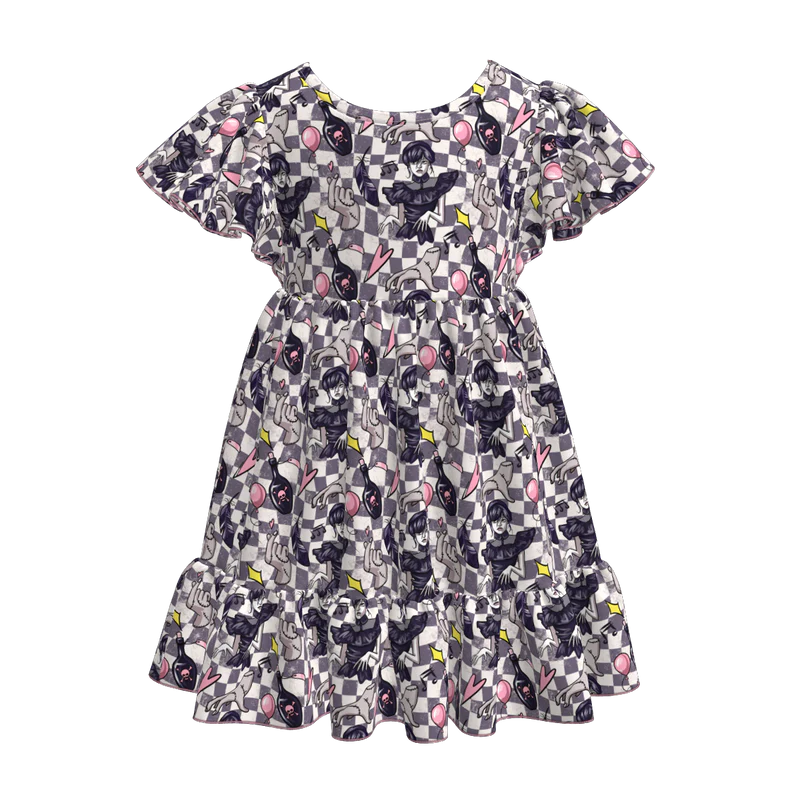 Custom moq 5 each style eta 6-7weeks halloween baby girl short sleeve dress and adult dress-25.7.16