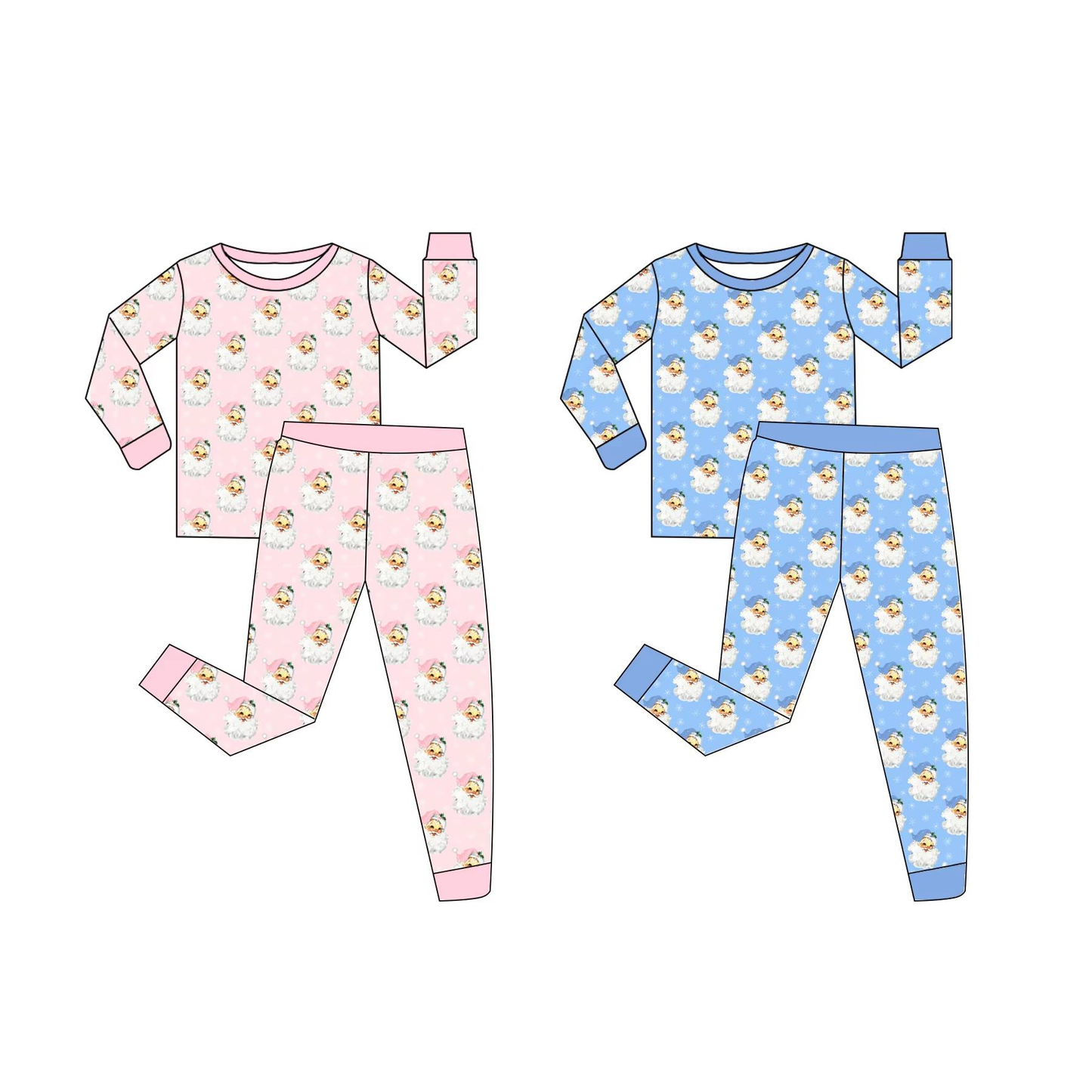 Custom moq 5 each style eta 6-7weeks baby girl clothes Christmas long sleeve pants sets 2-25.7.29