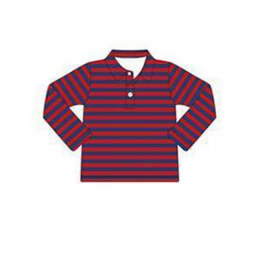 custom moq 3 eta 6-8weeks baby boys clothes red and blue long sleeve top