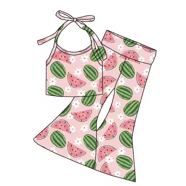 Custom moq 5 each style eta 6-7weeks baby girl clothes short sleeve pants sets-25.7.28