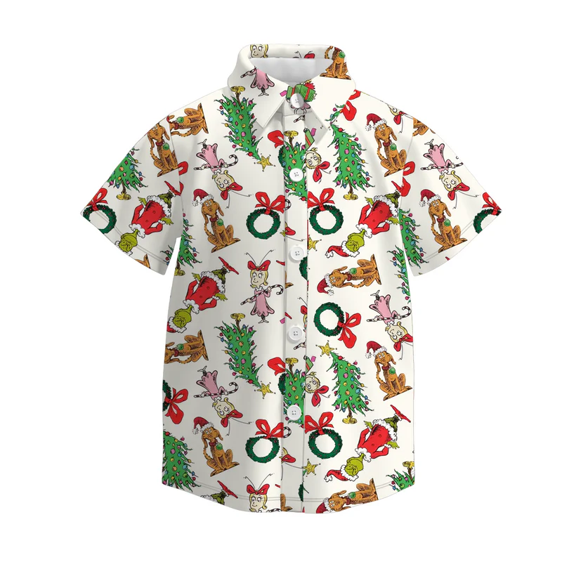 Custom moq 5 each style eta 6-7weeks Christmas baby girl short sleeve dress and long sleeve pants sets and shorts sets and top 1 and top 2 and adult dress