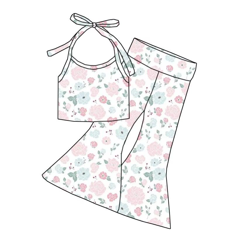 Custom moq 5 each style eta 6-7weeks baby girl clothes short sleeve pants sets-25.7.28
