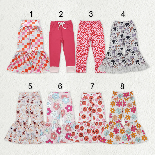 RTS NO MOQ Sibling Baby girls clothes Summer floral long pants