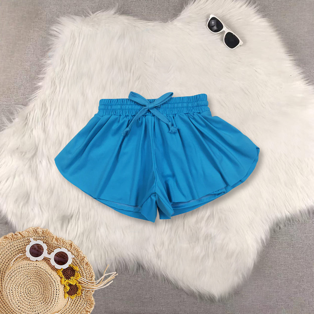 RTS Sibling baby girls clothes yoga solid color summer skirts shorts-1