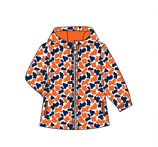 Custom moq 5 mix size milk silk baby girls clothes team orange hooded long sleeve top-25.8.7