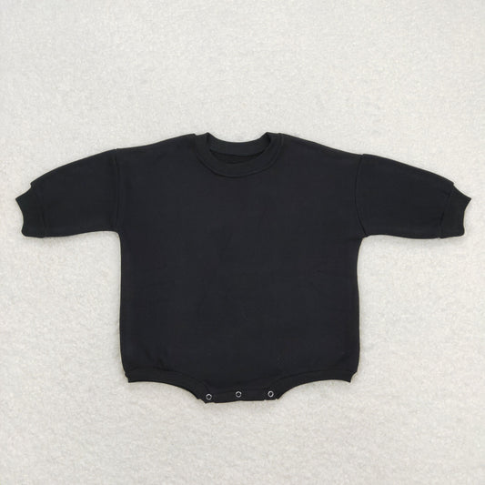 LR0935 Velvet black sweatshirt long sleeve jumpsuit