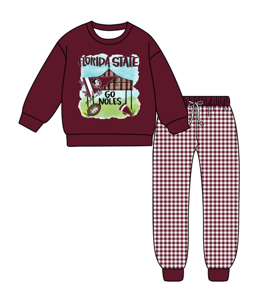 Custom moq 5 mix size milk silk summer teams baby boy clothes dark red long sleeve pants sets-25.9.9