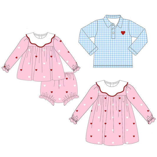 Custom moq 5 each style eta 6-7weeks baby girl clothes love long sleeve briefs sets and top and dress -25.9.8