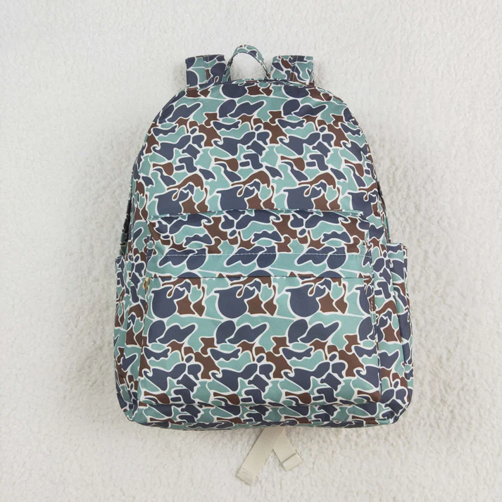 RTS NO MOQ Baby Kids Boys Camouflage Backpack Zip Back Bags