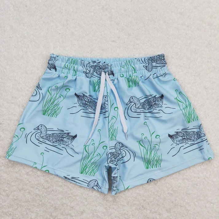 RTS NO MOQ baby boy clothes duck summer swim trunks