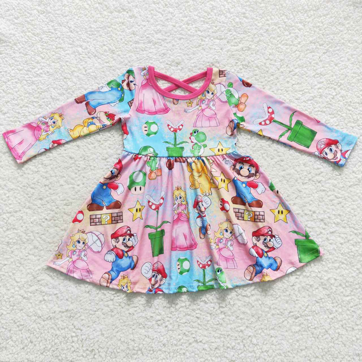 GLD0324 Colorful Long Sleeve Dress
