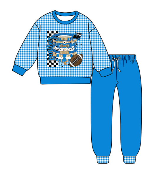 Custom moq 5 mix size milk silk summer teams baby boy clothes blue long sleeve pants sets-25.9.9