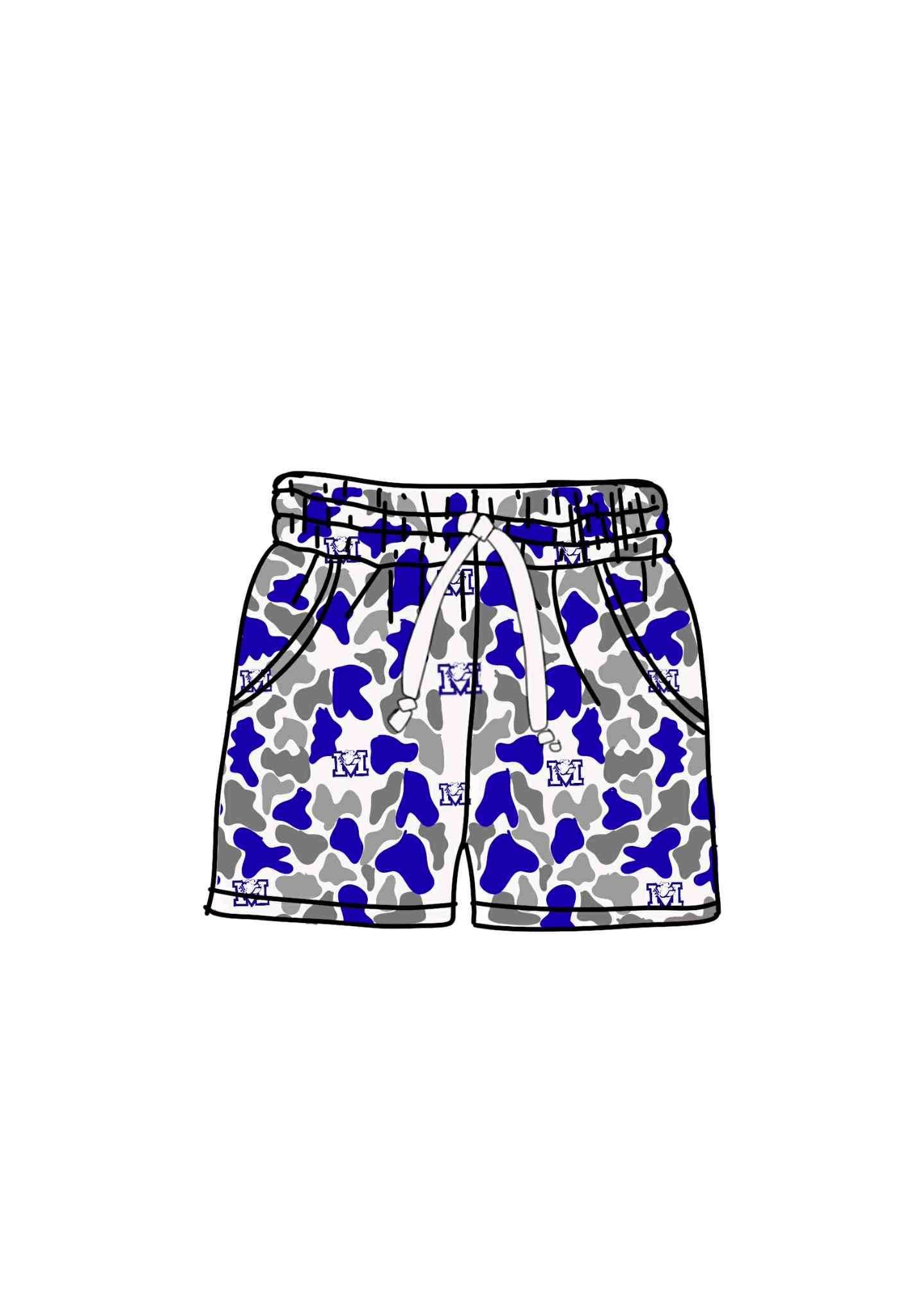 Custom moq 5 mix size baby girl clothes Camouflage Boy Summer Shorts