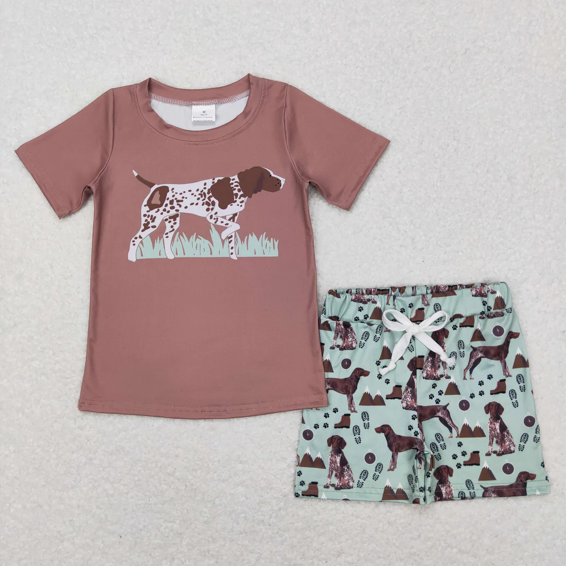 RTS NO MOQ Sibling Baby boy clothes camouflage Short Sleeve shorts Suits
