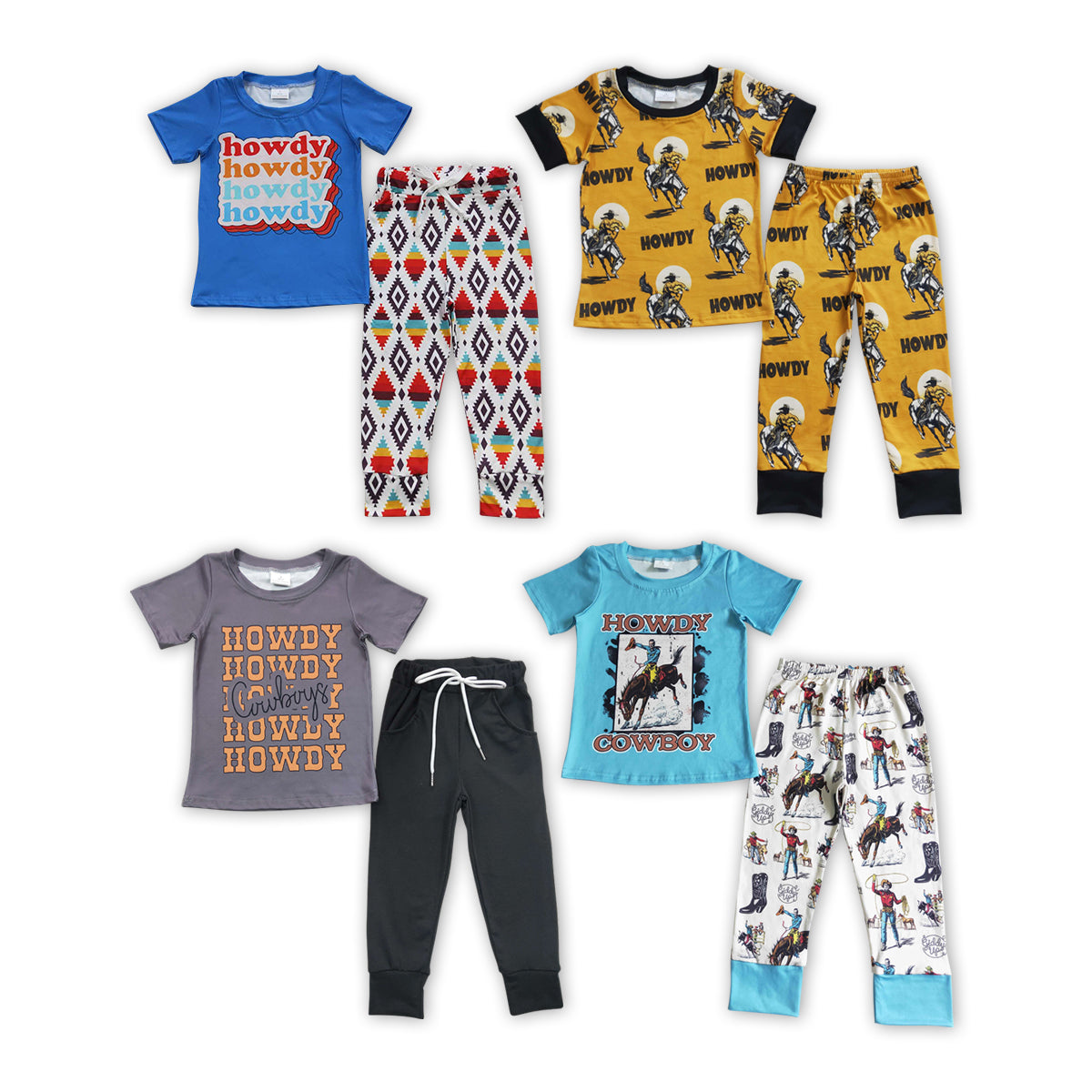 RTS NO MOQ Boys short-sleeved shirt pants clothing set