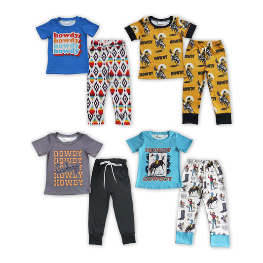 RTS NO MOQ Boys short-sleeved shirt pants clothing set