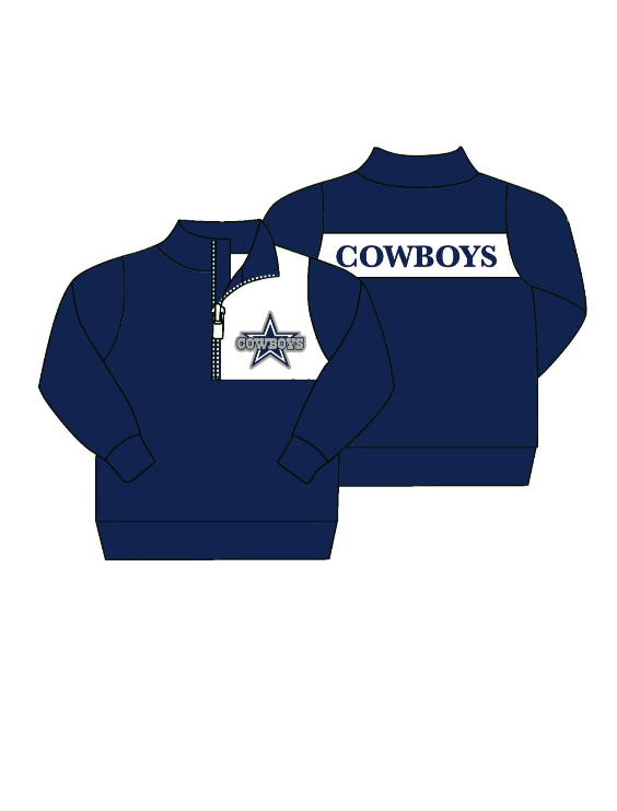 Deadline November 19 custom no moq eta 6-8weeks Dark blue five-pointed star zip-up hooded long-sleeved pullover jacket