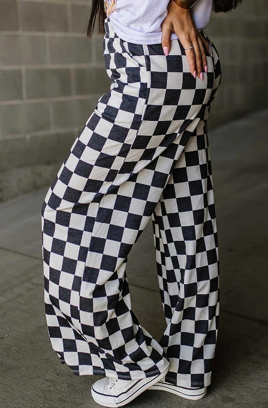 RCustom moq 5 each style eta 6-7weeks Adult female plaid long pants-25.8.9