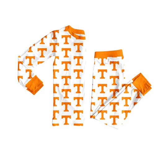 Custom moq 5 mix size milk silk summer teams baby boy clothes orange long sleeve pants sets-25.8.5