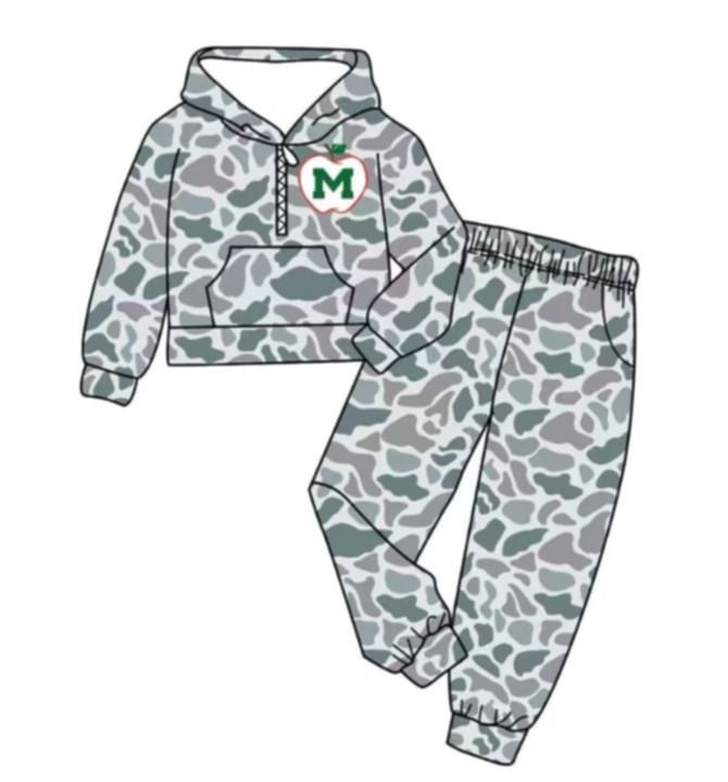 Custom moq 8 mix size milk silk Camouflage fall cute  outfits