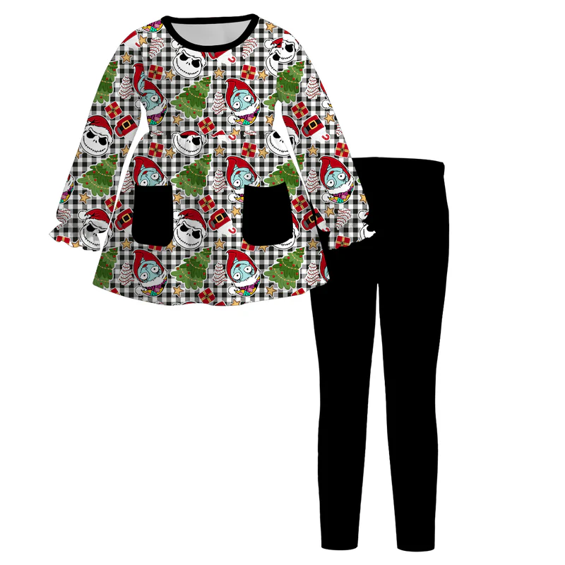 Custom moq 5 each style eta 6-7weeks baby girl clothes long sleeve pants sets 1 and sets 4-25.7.14