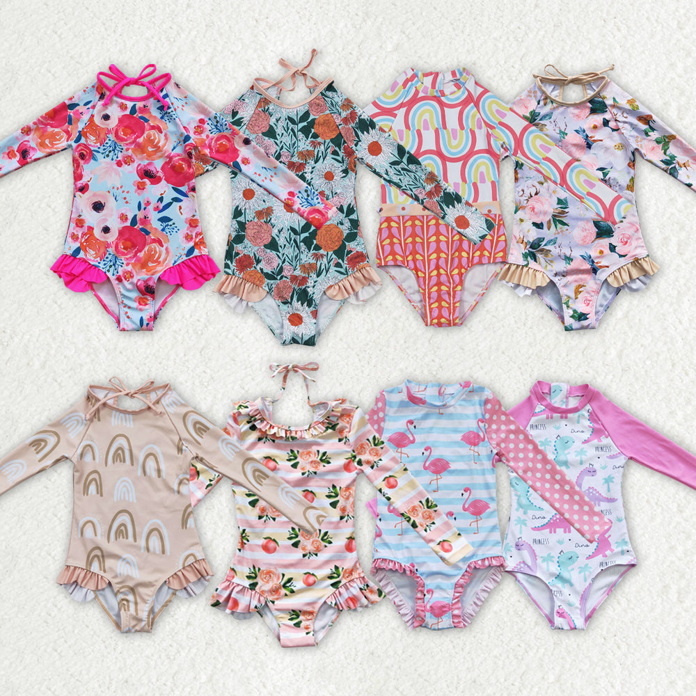 RTS NO MOQ baby girl clothes Short Skirt Set & Swimsuit