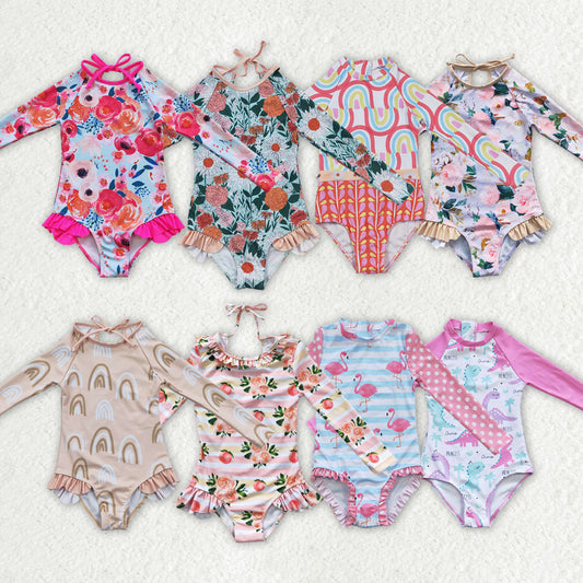 RTS NO MOQ baby girl clothes Short Skirt Set & Swimsuit