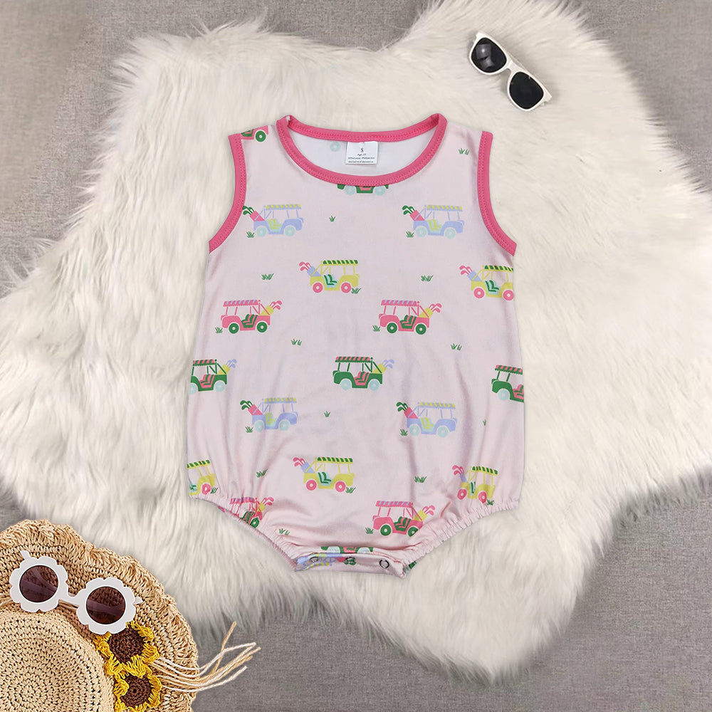 RTS NO MOQ baby girls clothes and boys short-sleeved romper