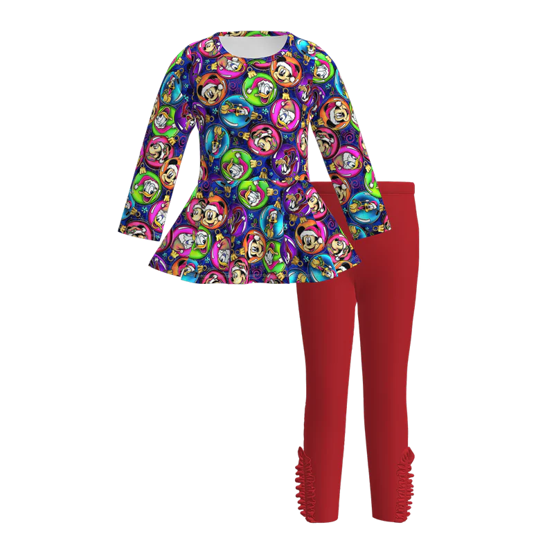 Custom moq 5 each style eta 6-7weeks baby girl clothes long sleeve pants sets 1 and sets 4-25.7.19
