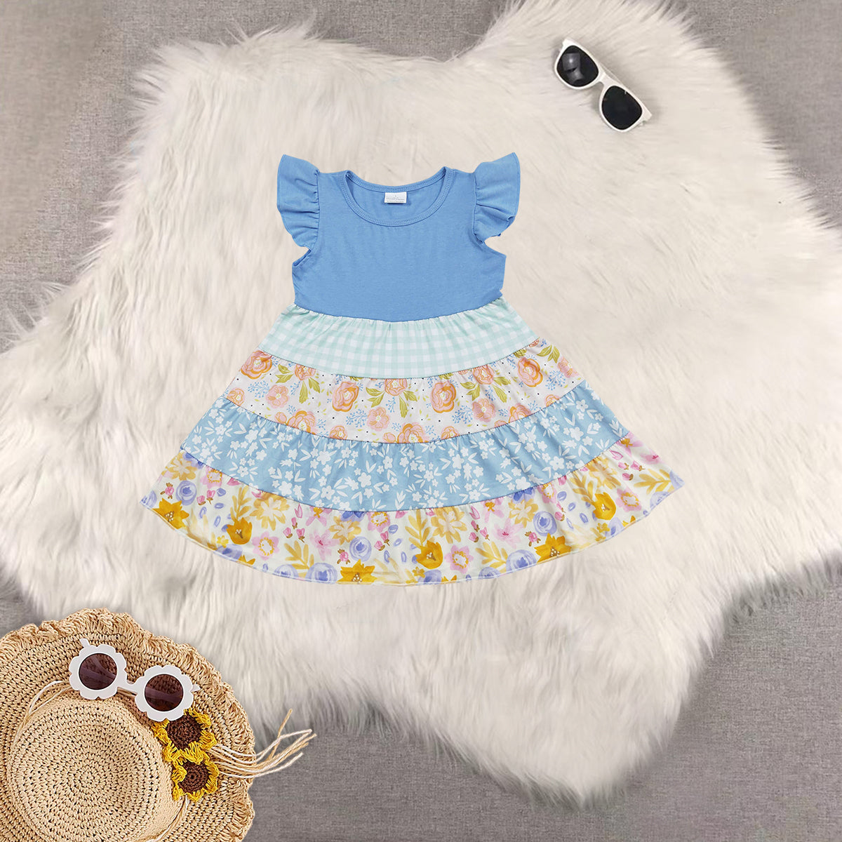 RTS baby girls clothes short Sleeve dress