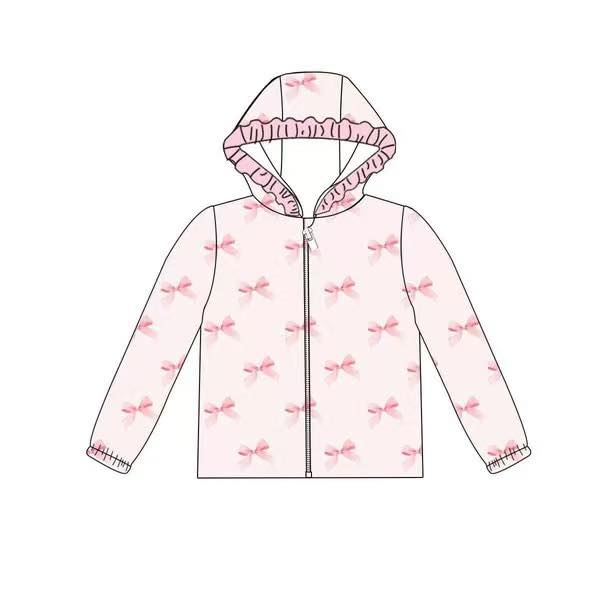 Custom moq 5 each style eta 6-7weeks baby girl clothes hooded long sleeve tops 4-25.7.25