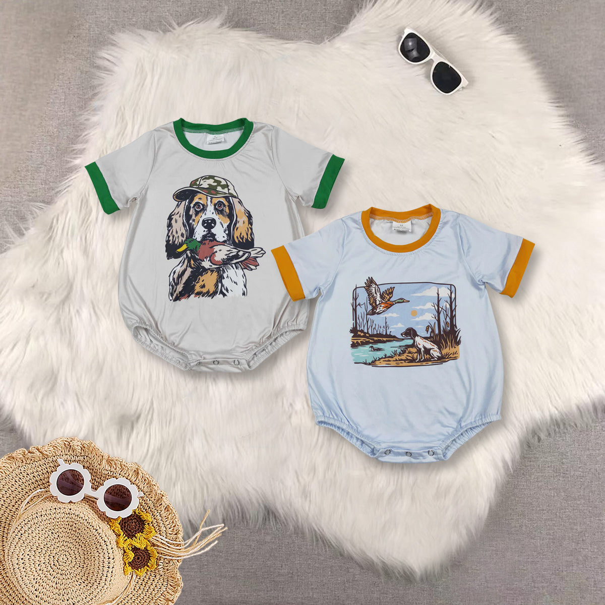 RTS NO MOQ Baby Boys clothes Short Sleeve Cropped Romper Mixed Sizes