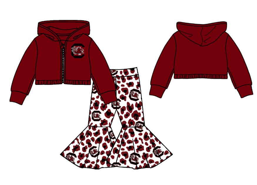 Custom moq 5 mix size milk silk summer teams baby girls clothes dark red hooded long sleeve pants sets and boy sets 2 and jumpsuit-25.8.28