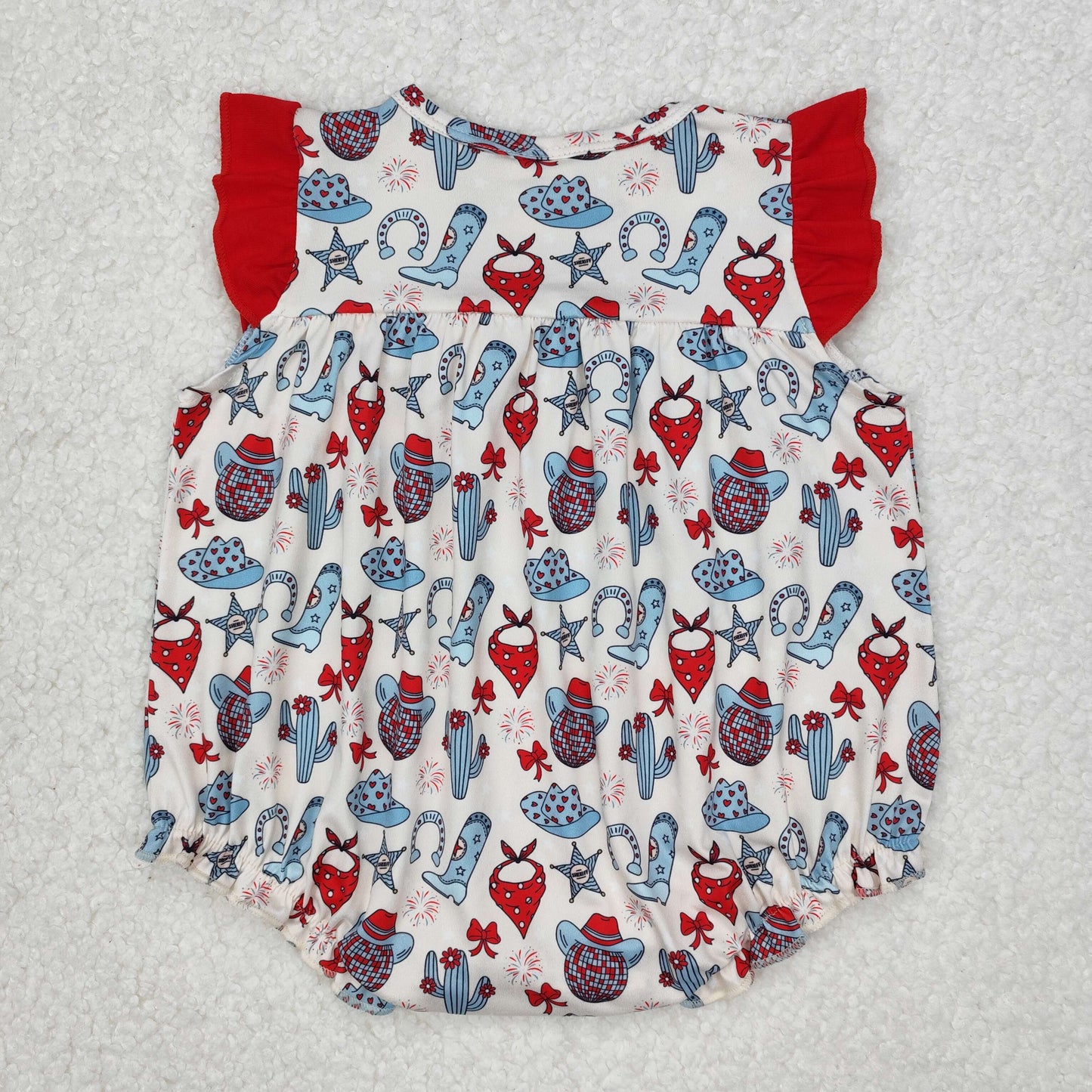 RTS NO MOQ ETA 5/7days arrived SR2680 Red Bow Pattern Boots Cactus Lace Beige Vest Bodysuit