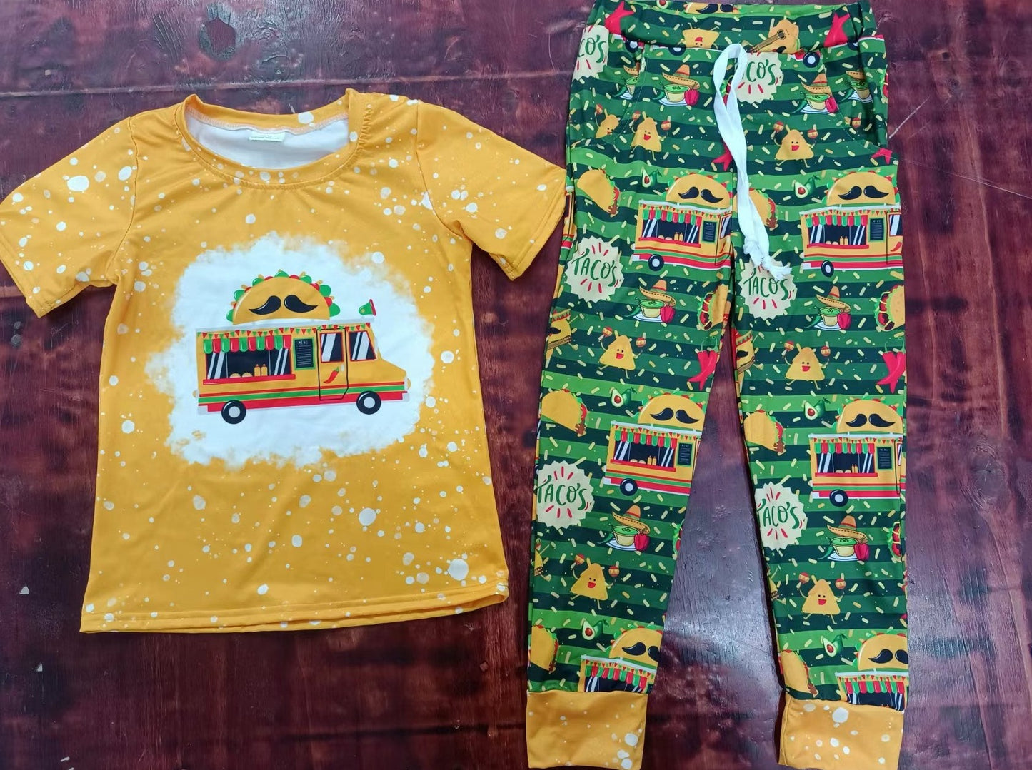 custom moq 5 eta 4-6weeks mix size baby boys clothes yellow short sleeve pants Suit